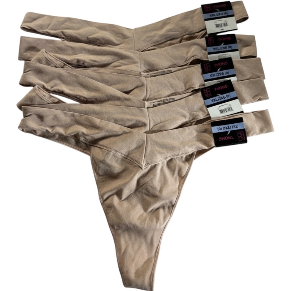 No‎ Boundaries Seamless Thong Panties Lot of 4 Beige Nude XXL 2XG 9 New